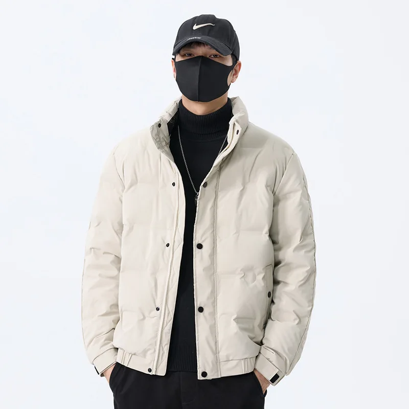 New Winter Men's Down Jacket Lightweight White Duck Down Stand Collar Coats  Man  Puffer Jacket Jaqueta Couro Masculina JK-126