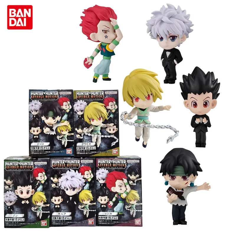 Bandai Genuine Gashapon HUNTER×HUNTER Anime Figure Adverge Motion 02 Action Toys for Boys Girls Christmas Gift Collectible Model