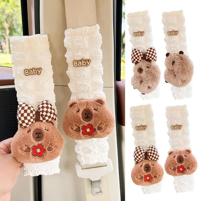 Sicherheits gurt abdeckung Pad niedlich stilvolle 2x Capybara weiche bequeme Schulter gurt polster Sicherheits gurt bezüge für Erwachsene Autozubehör