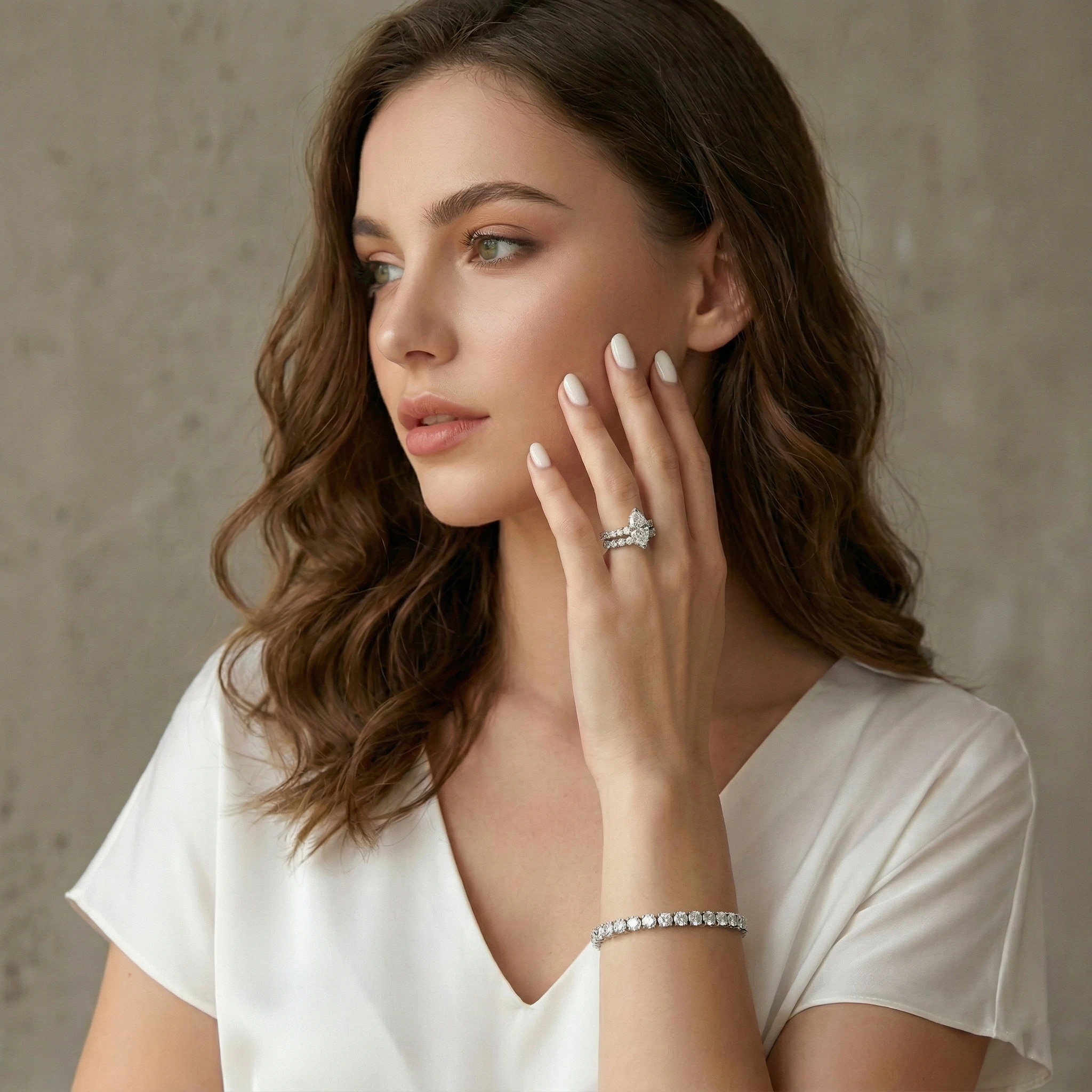 S925 Sterling Silber 5 Karat Birnenförmiger Moissanit-Ring-Set für Damen, Solitär-Tropfen-Moissanit-Verlobungsring mit passendem Pavé-Ehering, luxuriöses Brautschmuck-Geschenk für Valentinstag, Jahrestag, Geburtstag – Detail 4