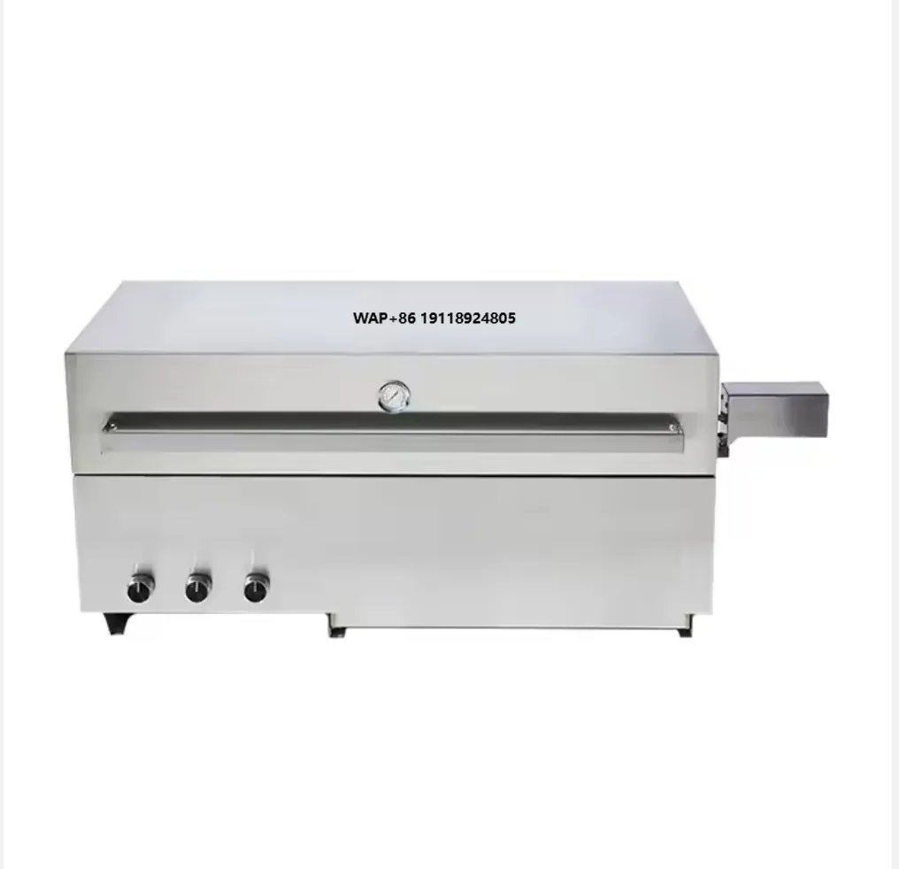 Commercial Heavy-Duty Stainless Steel Infrared Gas Grill with Wind Guard & Easy-Control Knobs