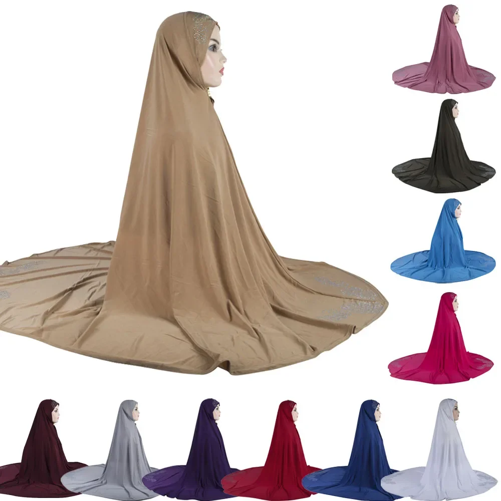 

Muslim Women Hijab Large Scarf Amira Khimar Overhead Niqab Nikab Eid Ramdan Prayer Clothes Arab Islamic Hijabs Head Wrap Shawl