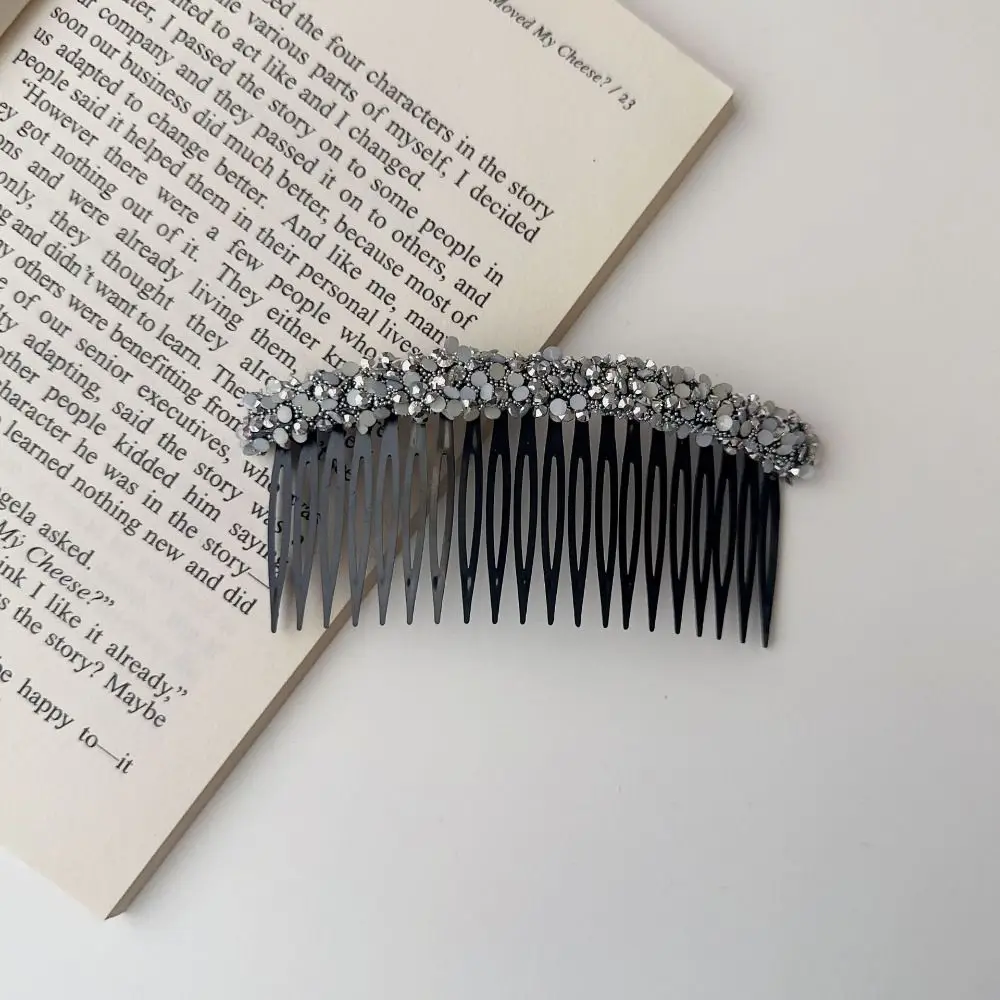 

Fashion Korean Rhinestone Comb Hair Clip Teeth Shiny Hair Styling Accessory Invisible Headwear Girls