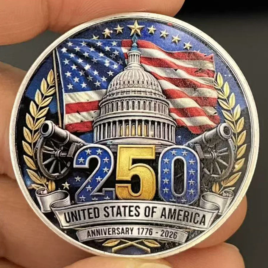 Freedom 250th Anniversary of US Independence Day Commemorative Coin collection  More Spine 1776 America Spine Souvenir Coin