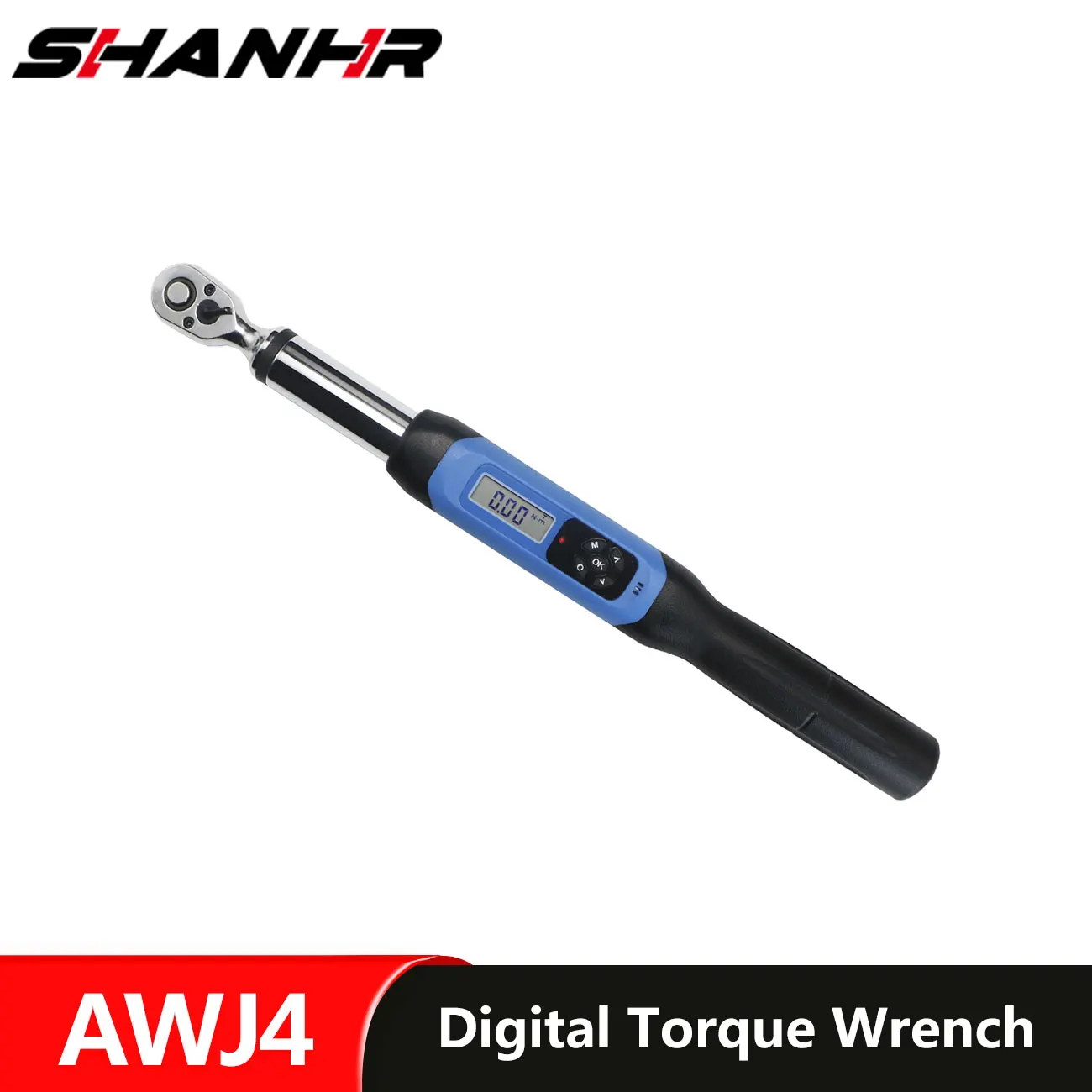 

Электронный динамометрический ключ SHANHR 1/2 дюйма с кейсом для хранения, регулируемый, с зуммером и светодиодным индикатором