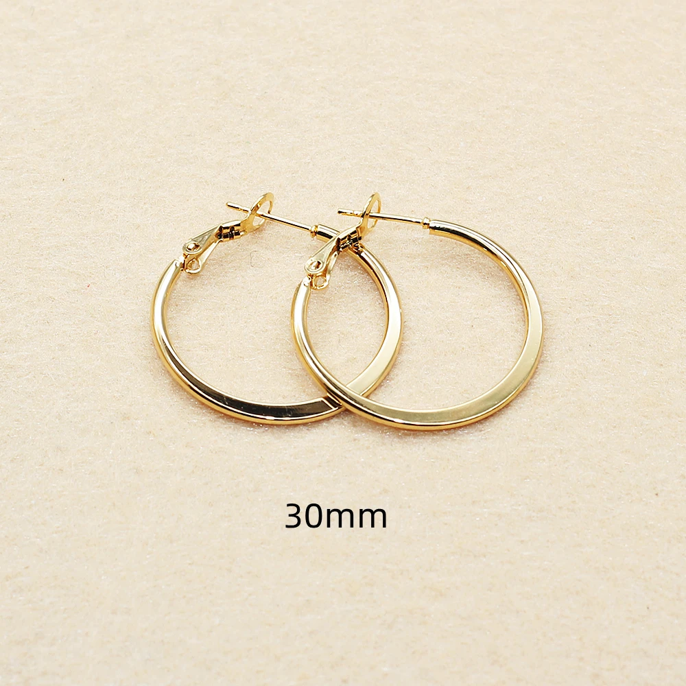 Herren Damen 30mm-60mm Goldfarbene Creolen Kreis 316L Edelstahl Ohrringe IP-Beschichtung Nicht Verblassend Allergiefrei – Detail 3