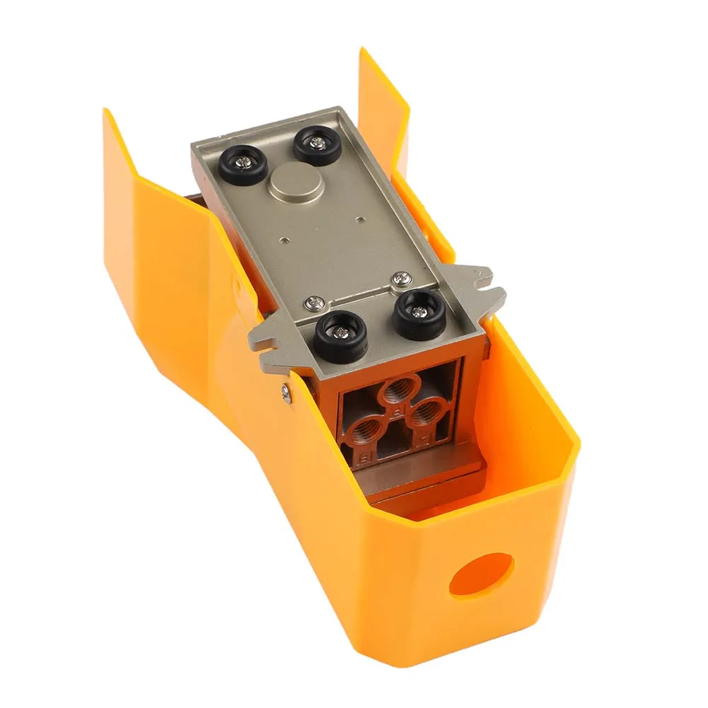 Pneumatic Foot Valve 4F21008G 5 Way 2 Position Four Channel with 1/4 NPTF Aluminum Alloy for Stable Pneumatic Control