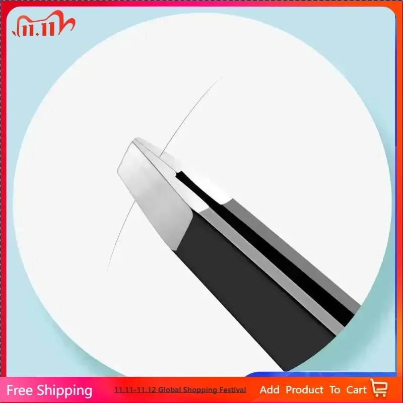 

Stainless Steel Eyebrow Tweezers Black Flat Hair Puller Beauty Makeup Tool eyelash tweezer pince a epiler eyebrow tweezer