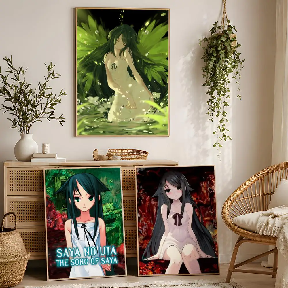 Game S-Saya No Uta The Song Of Saya Poster Waterproof Peel And Stick HD Modern Wall Decor For Bedroom Living Room Dorm Office Ki