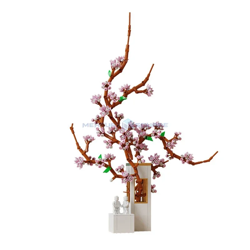 

Sakura Flower Potted vase Model Building Blocks MOC 92011 Ideas Home Decor Plant Collection Bricks Ideas DIY Toy Gift Girls