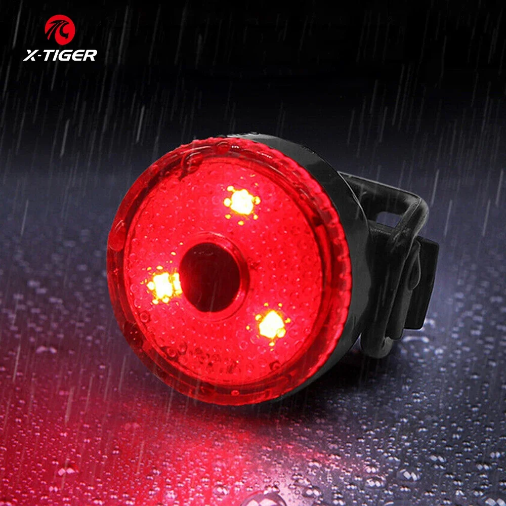 X-TIGER Bright Bicycle Taillight COB Lamp Beads 220mAh USB Rechargeable Seatpost Safety Warning Bike Rear Light Life waterproof