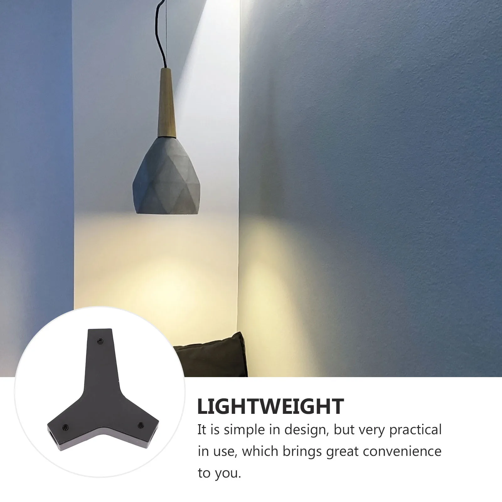 

Y-Shaped Splice Connector for Ceiling Lamp High-Durability Metal Adapter for Chandelier Lighting Fixture DIY Mounting Solution