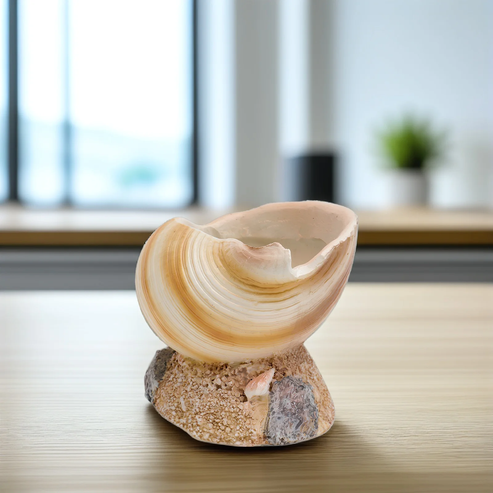 

2Pcs Resin Conch Flower Pot Decorative Succulent Container Cute Bonsai Holder for Home Office Balcony Courtyard