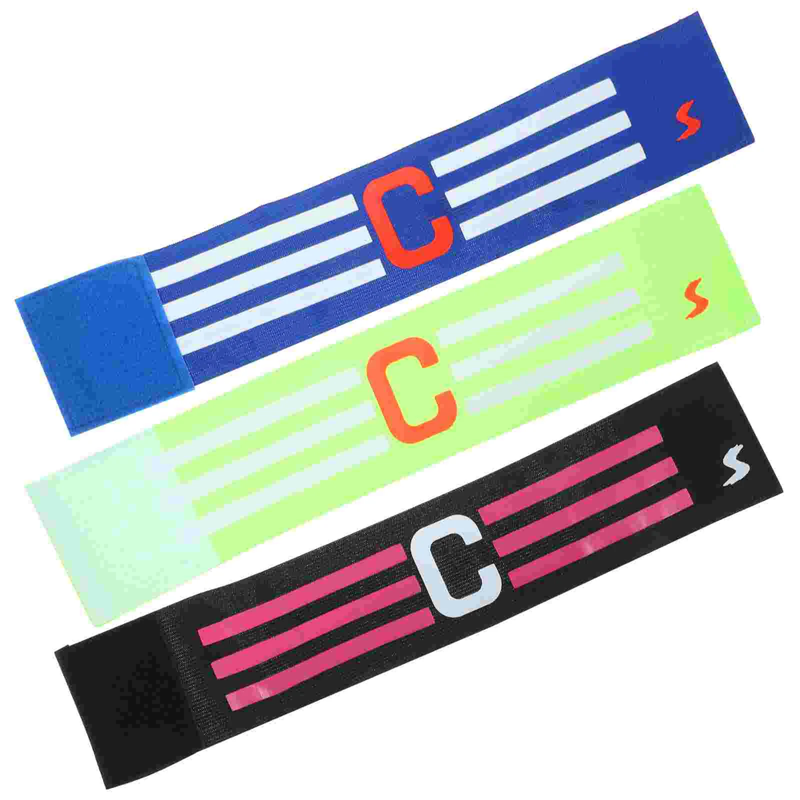 

3 Pcs Football Match Captain Armband Bands Soccer Wristbands Goalkeeper Armbands For Sports Signs Nylon Child