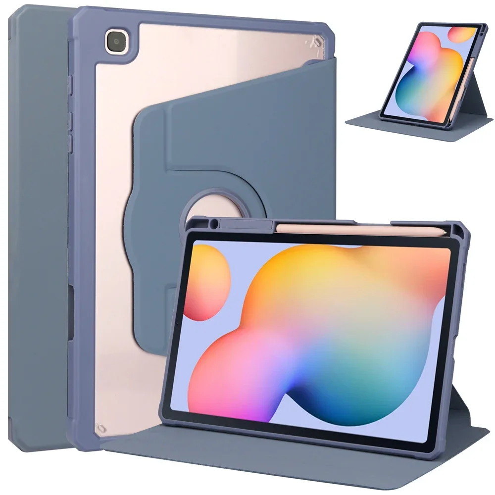 Чехол для планшета Samsung Galaxy Tab S6 Lite 10,4 P610 S7 S8 11 S7 S8 PLUS 360 Roating Smart Чехлы для Galaxy Tab S7 FE Cover