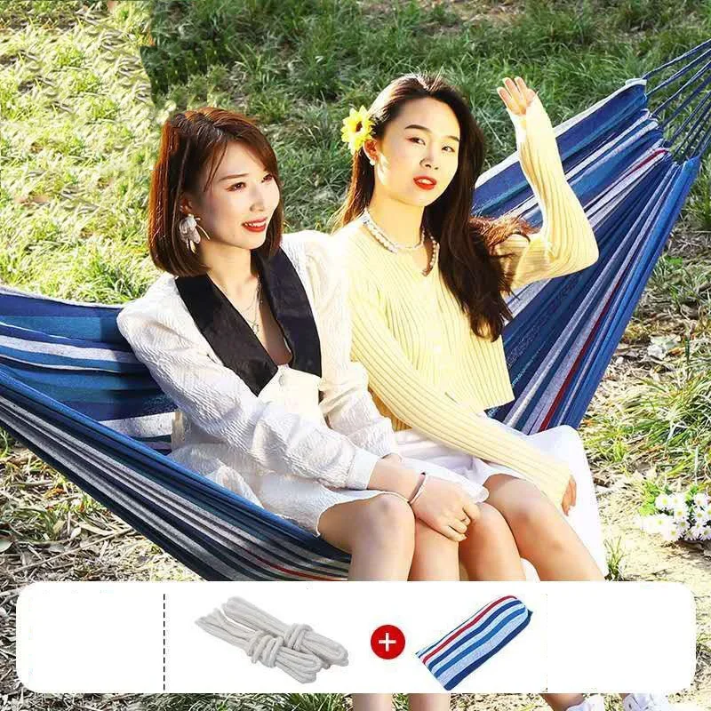 Outdoor Camping Swing Thickened Canvas Anti-rollover Single Or Double