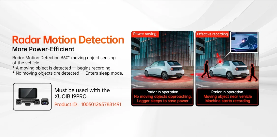 XUOIB 24H 360 ° WB5 Typ-C Hardwire-Kit für Parküberwachung mit Radarerkennung, geeignet für Typ-C Dashcams, mit Unterspannungsschutz – Detail 3