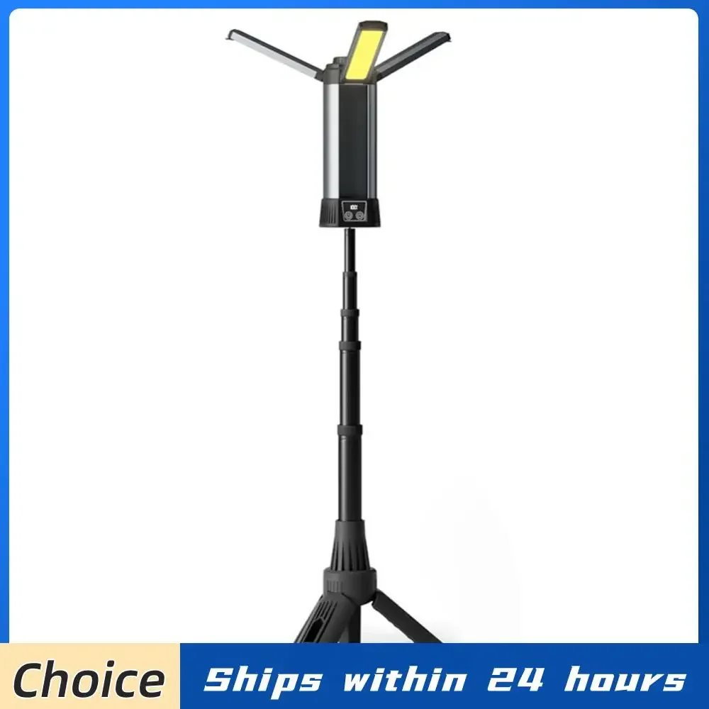 6000mAh Cordless Work Light Rechargeable Construction Light with COB Dimmable Work Light Telescopic for Outdoor Camping