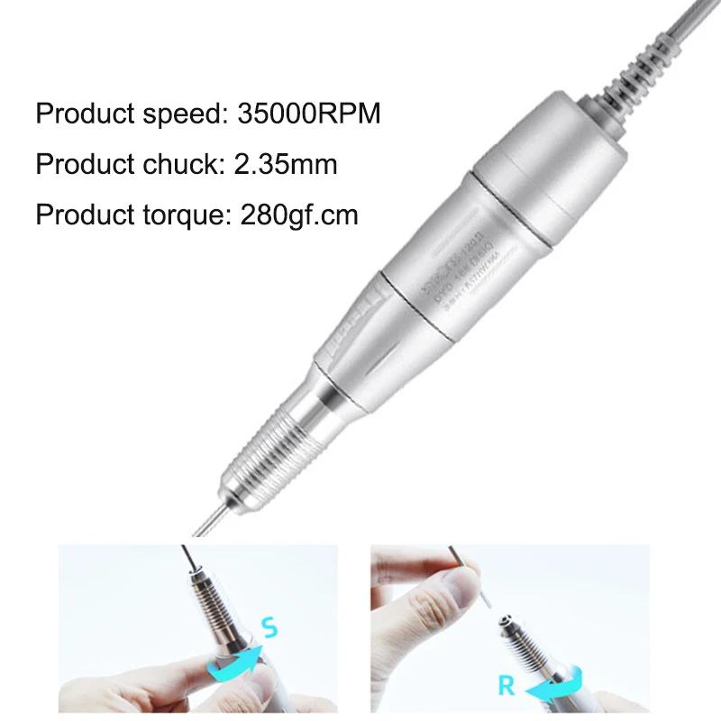 STRONG 210 105L H37L1 SH20N 102L 120II SH37LN Nail Drill Pen 35K RPM  Micromotor Manicure Polishing Handpiece