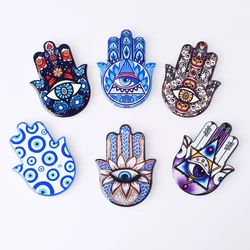 Creative Ceramic Hand Refrigerator Magnetic Stickers Hamsa Refrigerator Magnets Angel Eye Magnetic Fridge Magnets Home Decor