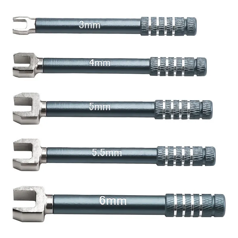 مفتاح ربط Alu-Turnbuckle 3.0/4.0/5.0/5.5/6.0 مم 5 قطع/المجموعة R:Red BL:Blue TI:Titanium