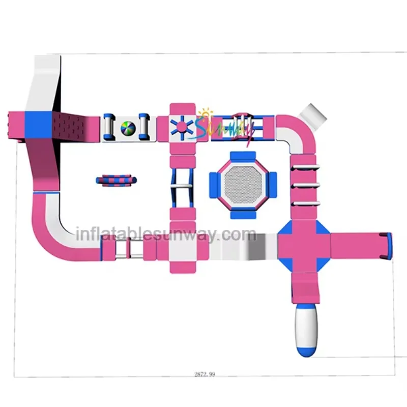 تصميم جديد في الهواء الطلق نفخ الملاهي المائية معدات الألعاب المائية مجنون المياه يطفو