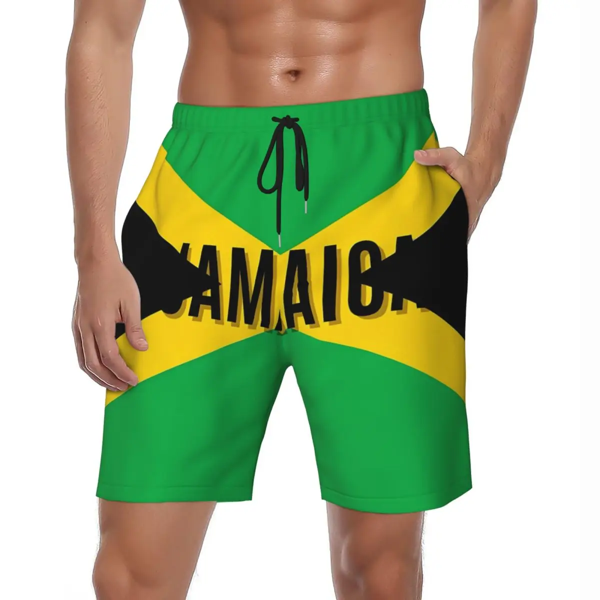 3d Printed Jamaican Flag Board Shorts Summer Y2K Funny Beach Short Pants Males Sportswear Quick Dry Graphic Swim Trunks