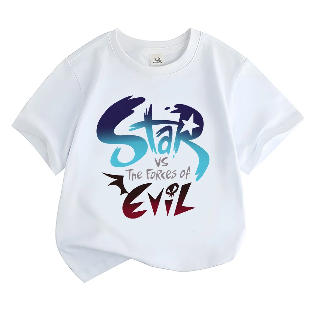 نجمة مقابل. تي شيرت كارتوني من The Forces of Evil للأطفال مطبوع عليه رسوم متحركة ملابس قطنية للأطفال تي شيرت لطيف للأولاد والبنات قمصان عصرية
