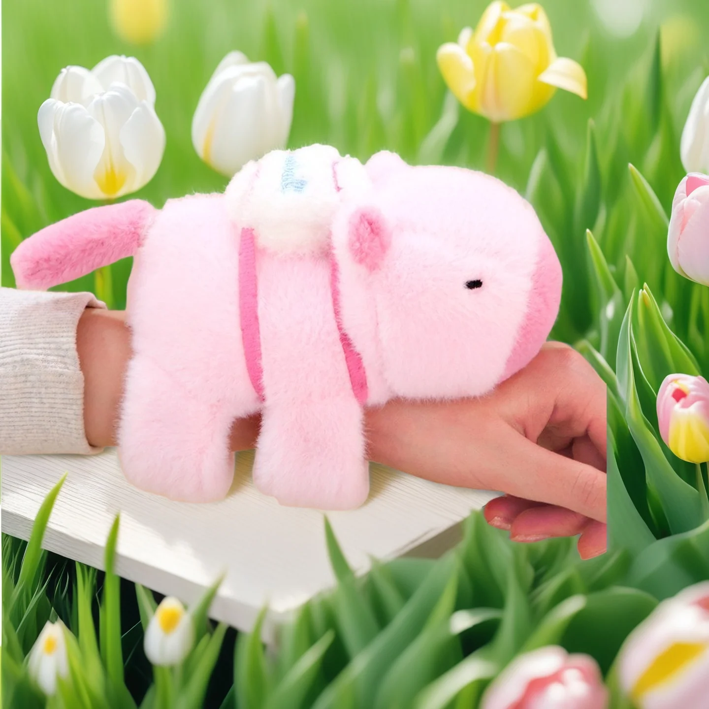 Rytanda Capybara Clap Circle Plush Hand Ring Fun Pop Circle Kids Gift Snap Photography Accessory