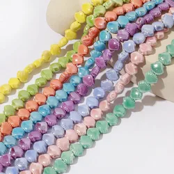 20pcs 12mm Shell Shaped Ceramic  Beads Multicolor Loose Porcelain Beads DIY Necklace Bracelet Jewelry Making Accessories