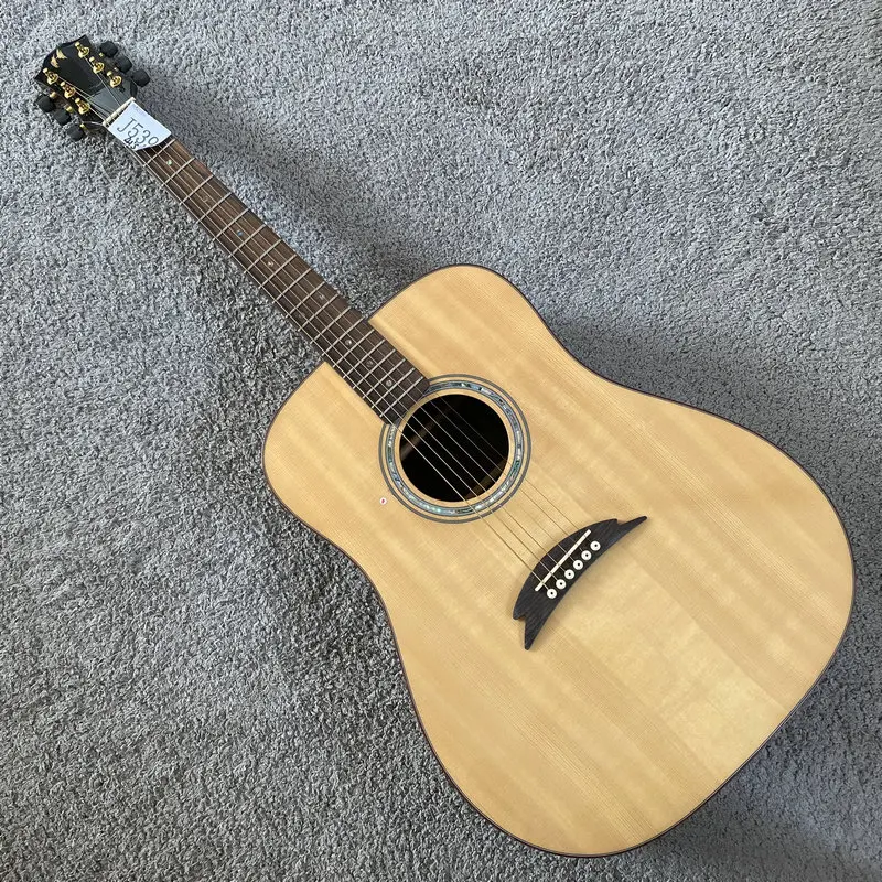 J539 German Hohner 41-inch Dreadnought Acoustic Guitar, Solid Spruce Top with Rosewood Back & Sides, 20 Frets, Made in Taiwan