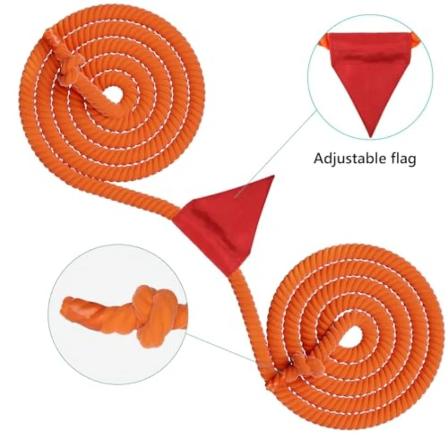 Tug of War Rope with Flag for 20FT, Teens and Adults Soft Cotton Rope Games for Team Building Activities, Family Reunion, Birth