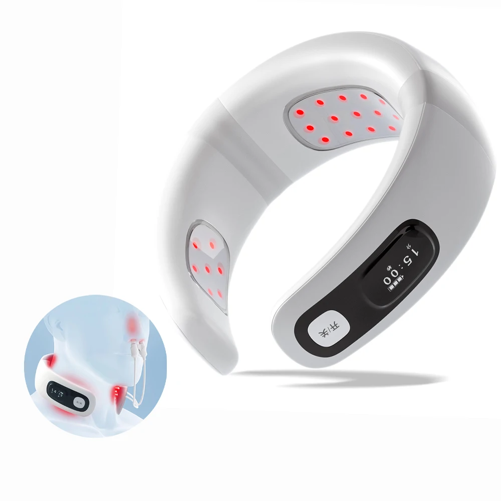 

Портативный массажер для шеи и плеч с красным светом, теплотерапия, лечение глубоких тканей, физическое оборудование