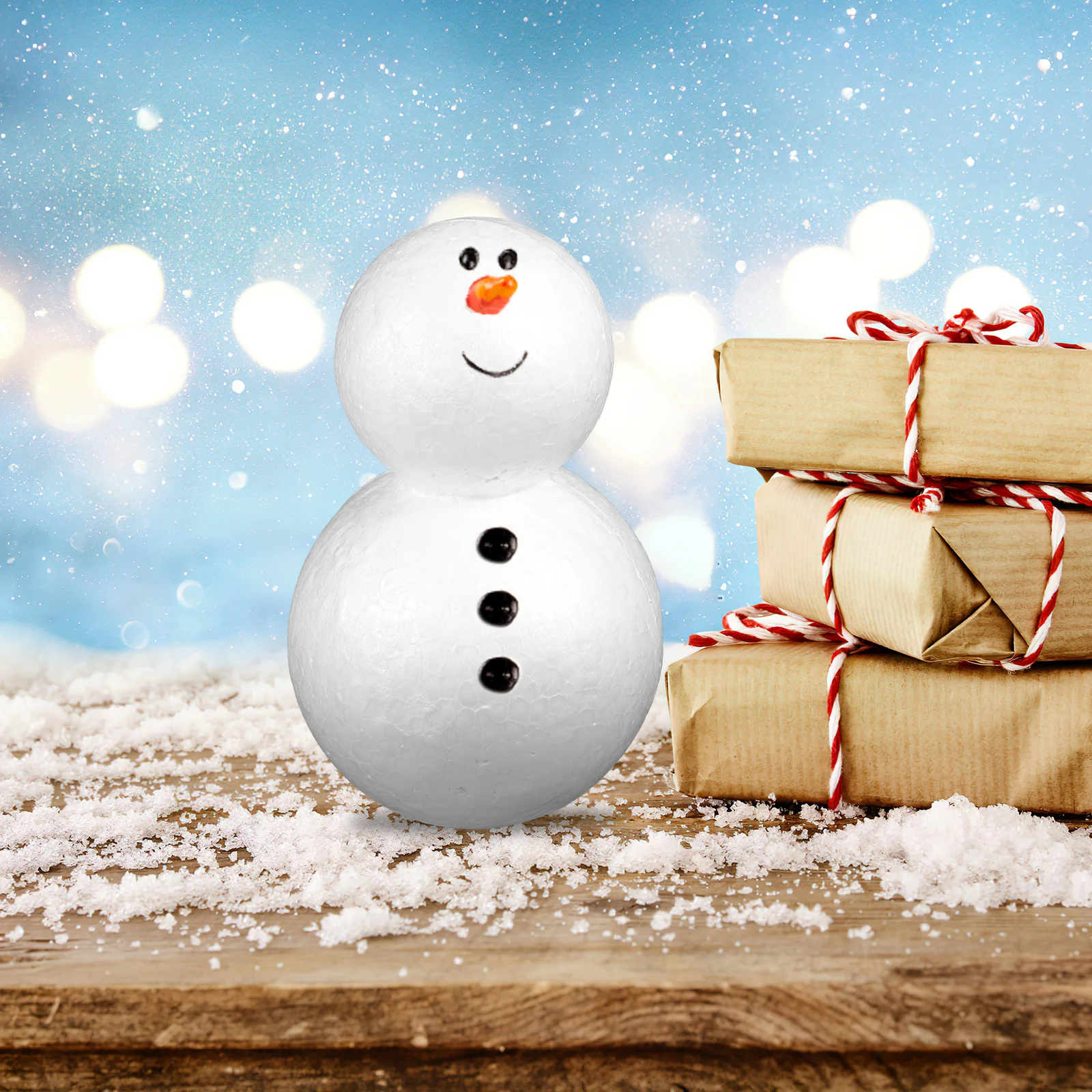 

5 Pcs Decoration Snowman Models Foam Make You Own Diy Craft Materials Accessory Kit Painting Foams