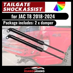 Amortiguador para puerta trasera de camioneta JAC T8 Frison, amortiguador de puntales de Gas, 2018-2024, 2 unidades