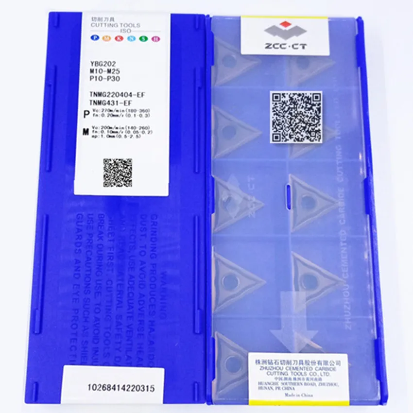 TNMG220404-EF YBG202/TNMG220408-EF YBG202/TNMG220404-EF YBG205/TNMG220408-EF YBG205 ZCC.CT inserti in metallo duro CNC 10 pz/scatola