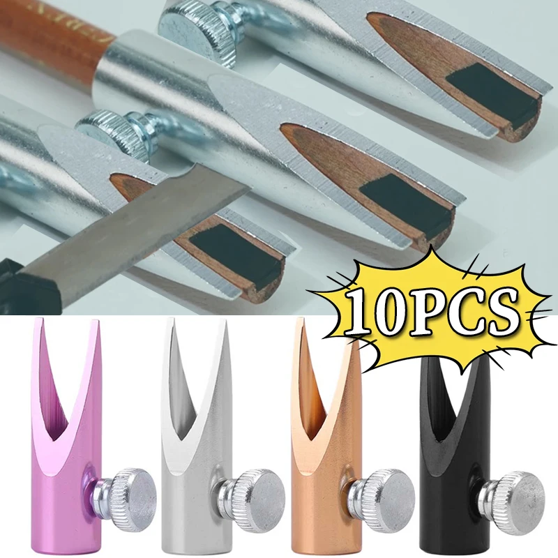 10PCS Metal Microblading Eyebrow Pen Sharpener Profiler Eyebrow Pencil Tattoo Makeup Tools Professional Brow Pencil Sharpening