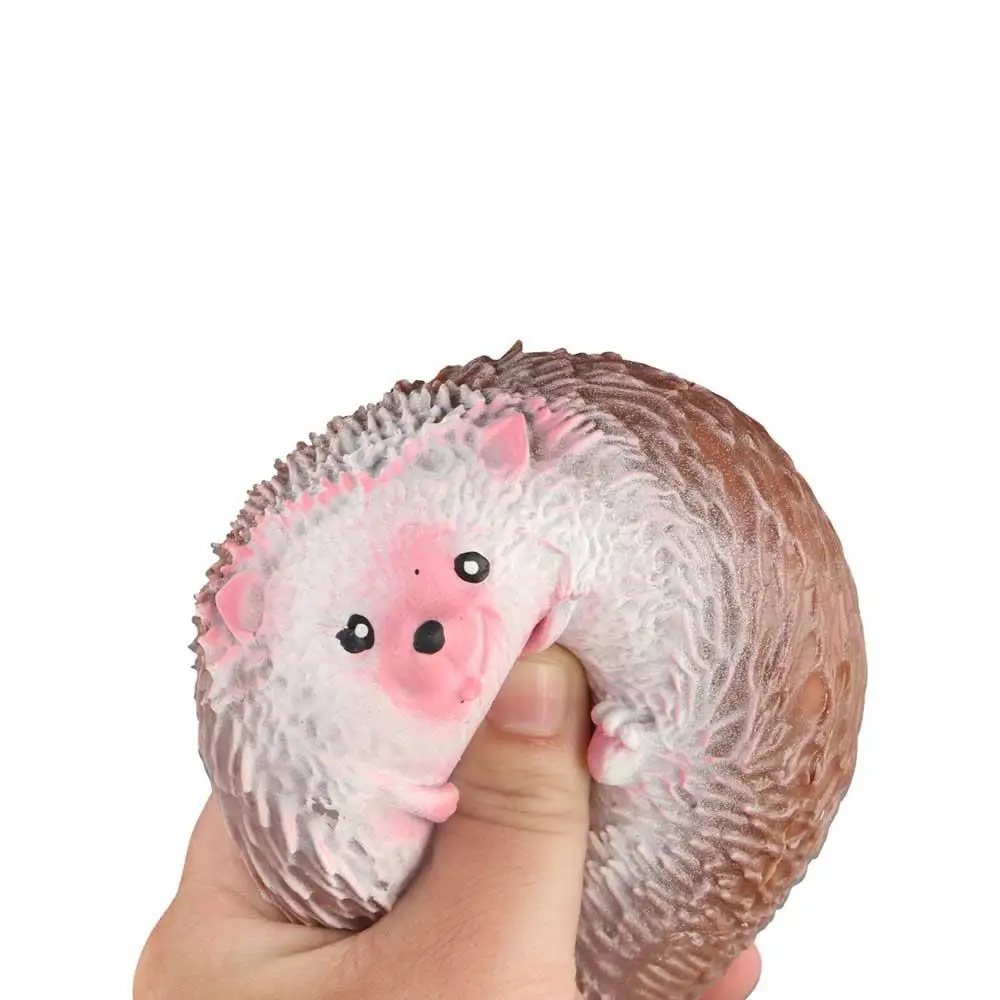 Stress Ball Animals Cartoon Hedgehog Decompression Toys TPR Quick Rebound Squeeze Toys Fidget Toys Kids Fun Stress Reliever