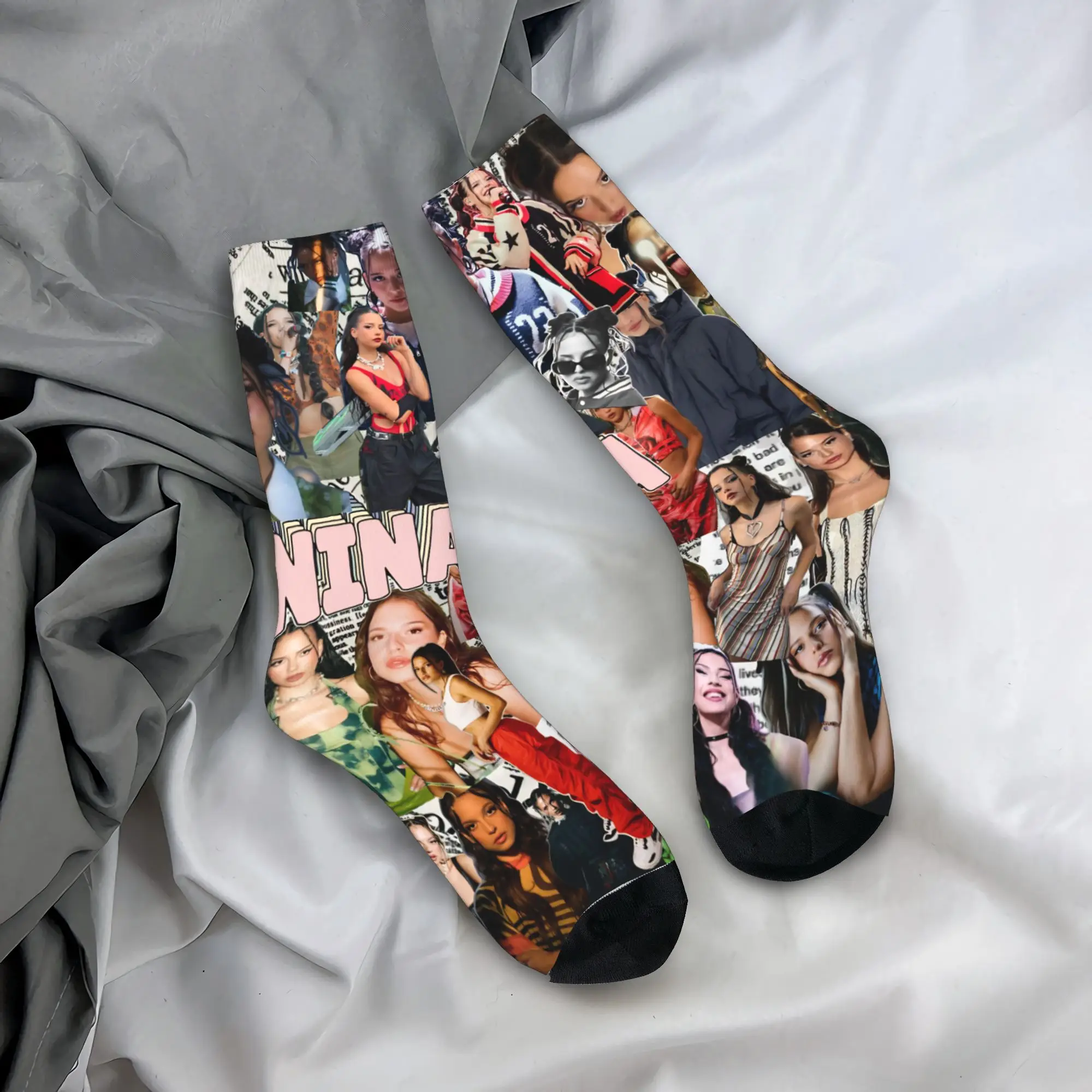 

Модные носки унисекс для экипажа Nina Chuba Singer, аксессуары, супер мягкие дышащие носки