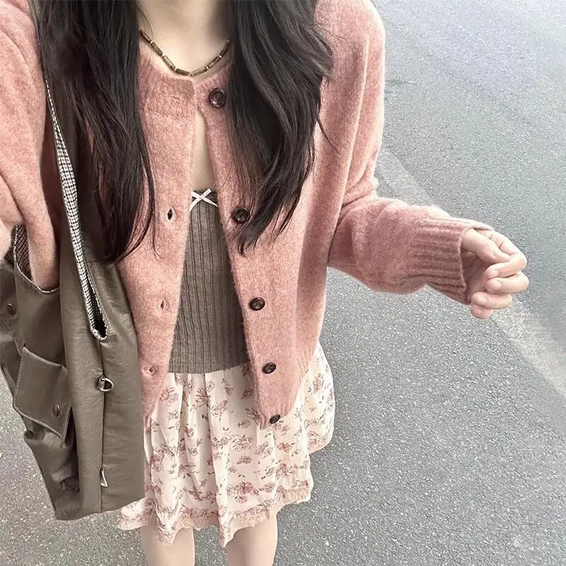

Woman clothes winter 2025 Loose Thick cozy tops women's clothes Knitwear Cardigan Sweater Coat korean popular
