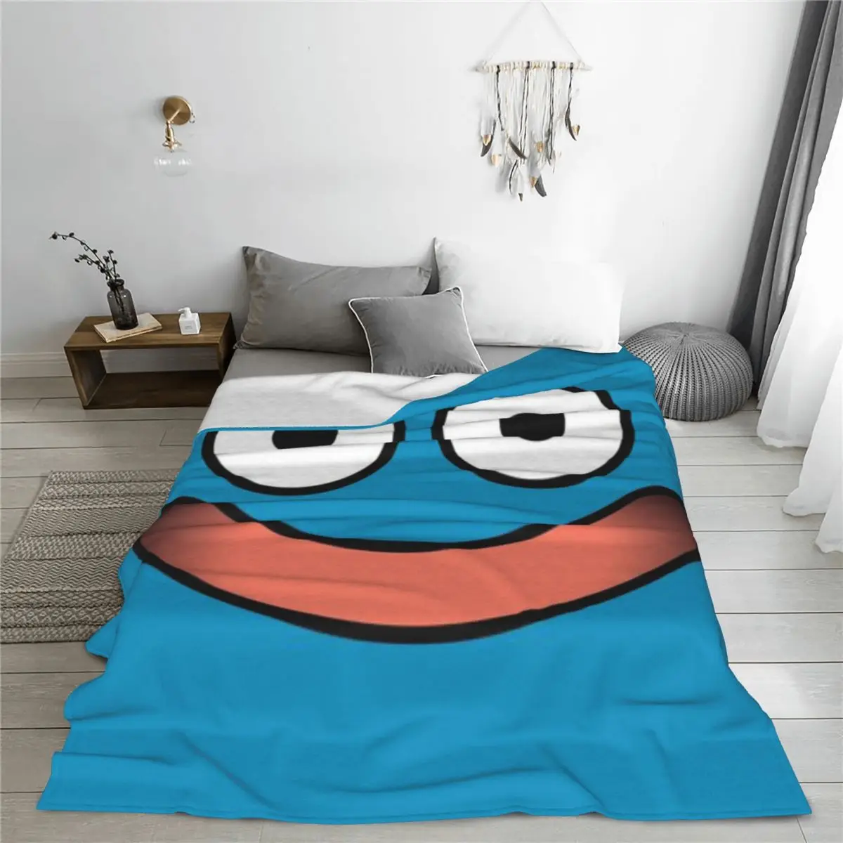 Coperta da tiro Dragon Quest Slime Face Micro Fleece coperta quattro taglie Retro Warm per camera da letto coperta AntiPilling