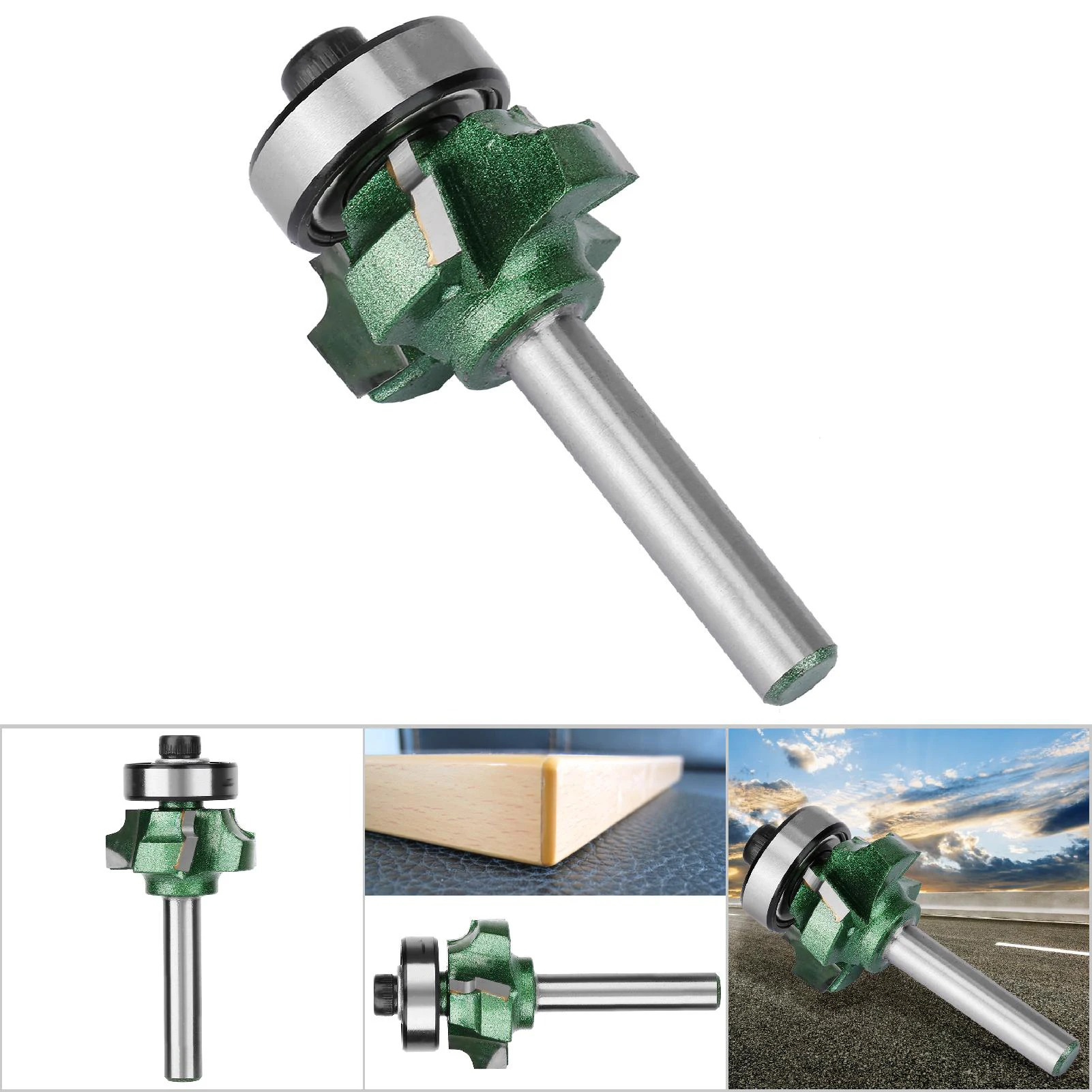 Pemotong Penggilingan Kayu 4 Gigi Pemotong Pemangkas Tepi Router Bit (R3)