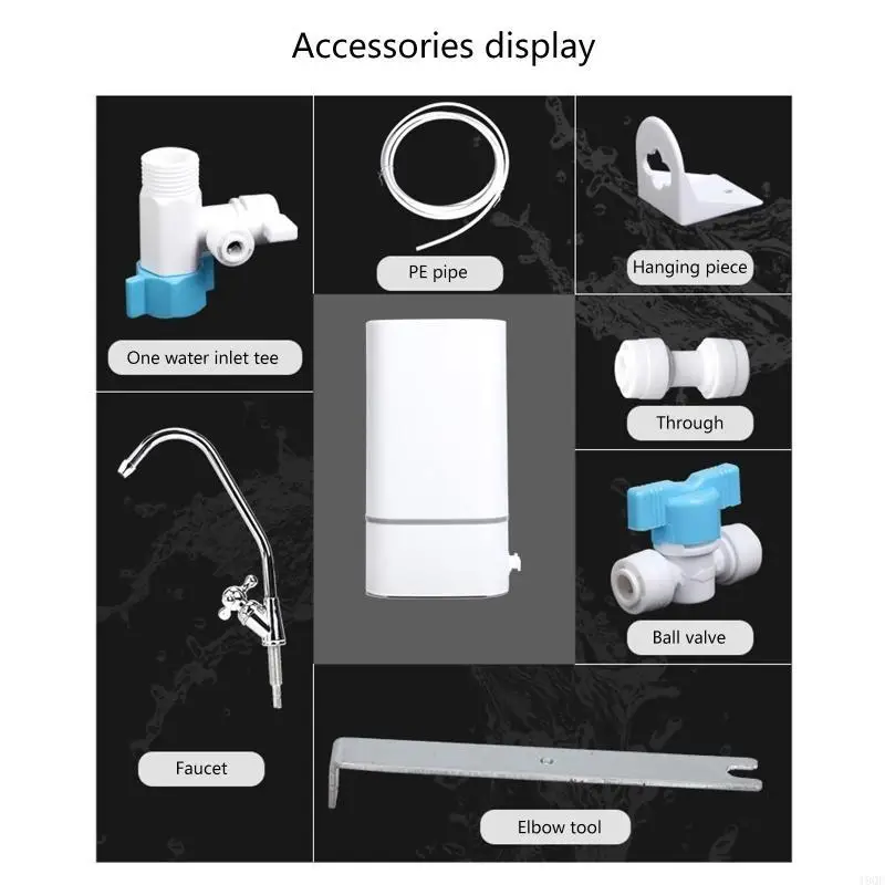 Filtro agua cocina 19QE 4 etapas Purificador agua Set purificación agua encimera