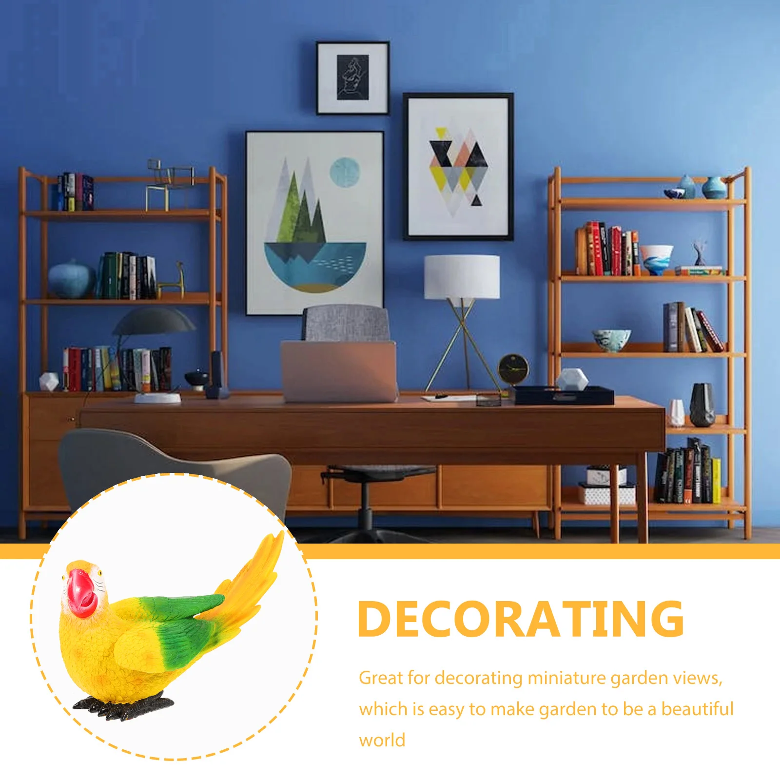 

Lifelike Simulation Parrot Colorful Resin Artificial Garden Decoration Vivid Parrot Ornament Outdoor Party Decor