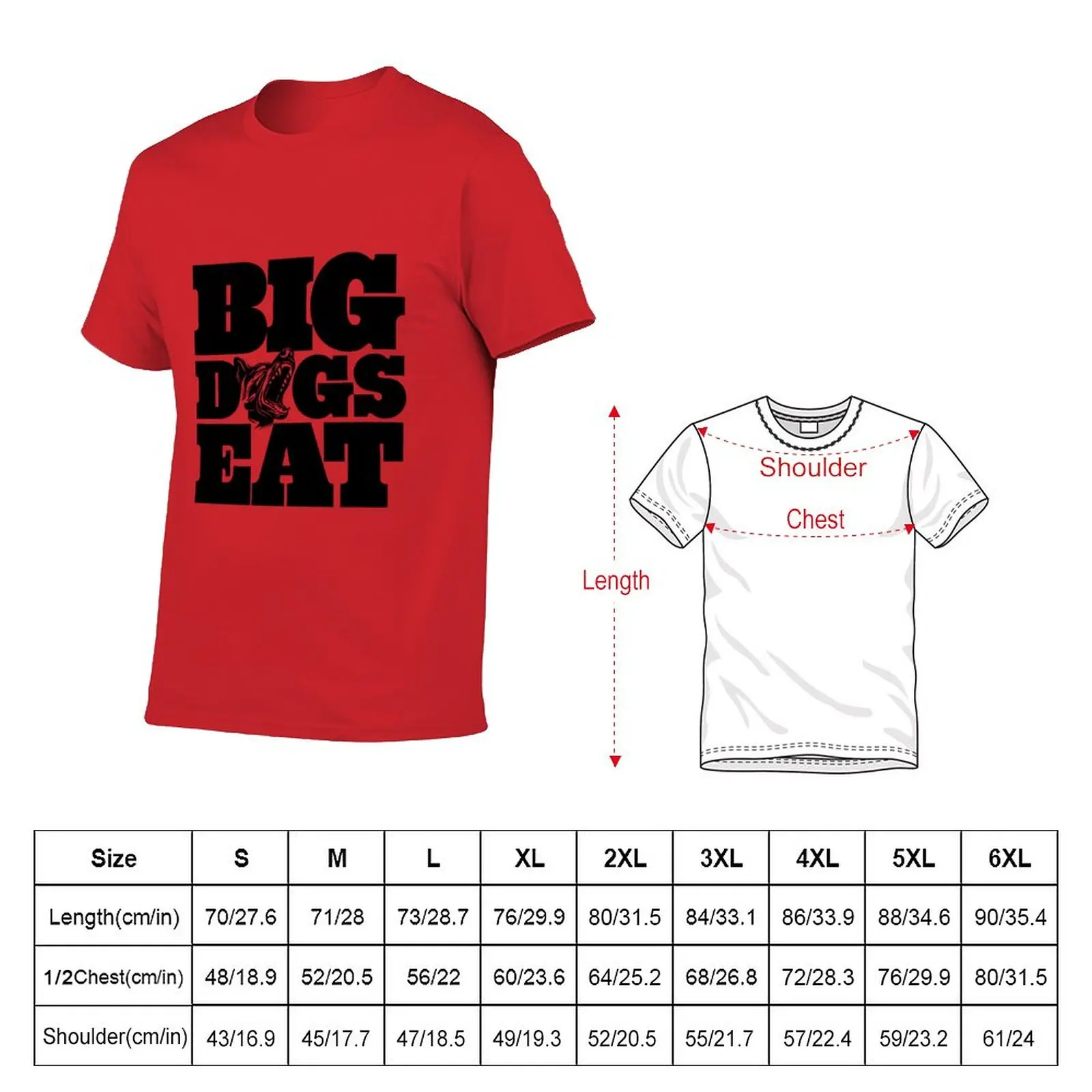 New BIG DOGS EAT T-Shirt sports fan t-shirts boys animal print shirt mens vintage t shirts
