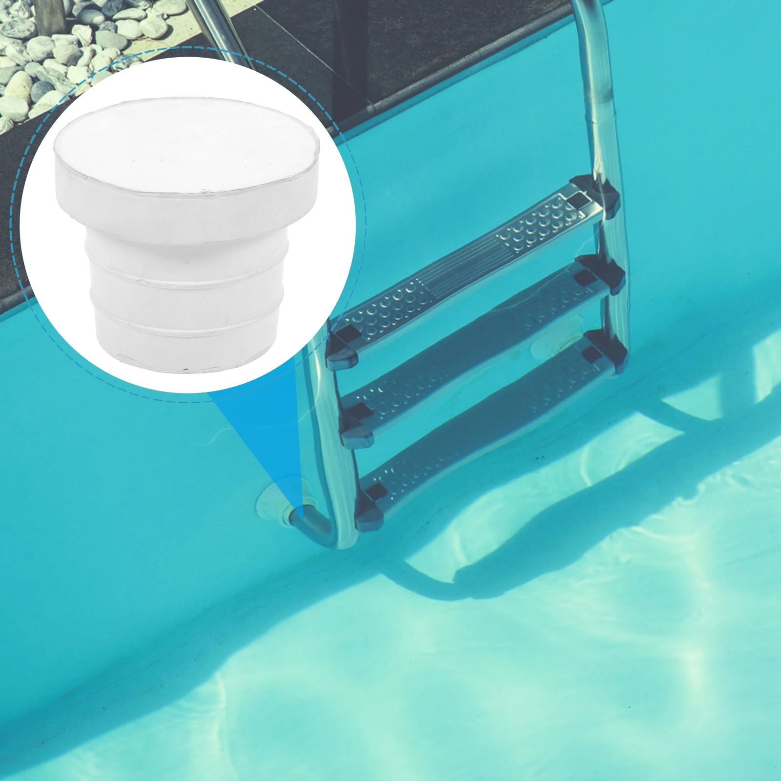 

Underwater Ladder Bumper Rubber Plug Sturdy Threaded Design Anti Aging Pool Ladder Replacement Parts for in Ground Pool Use
