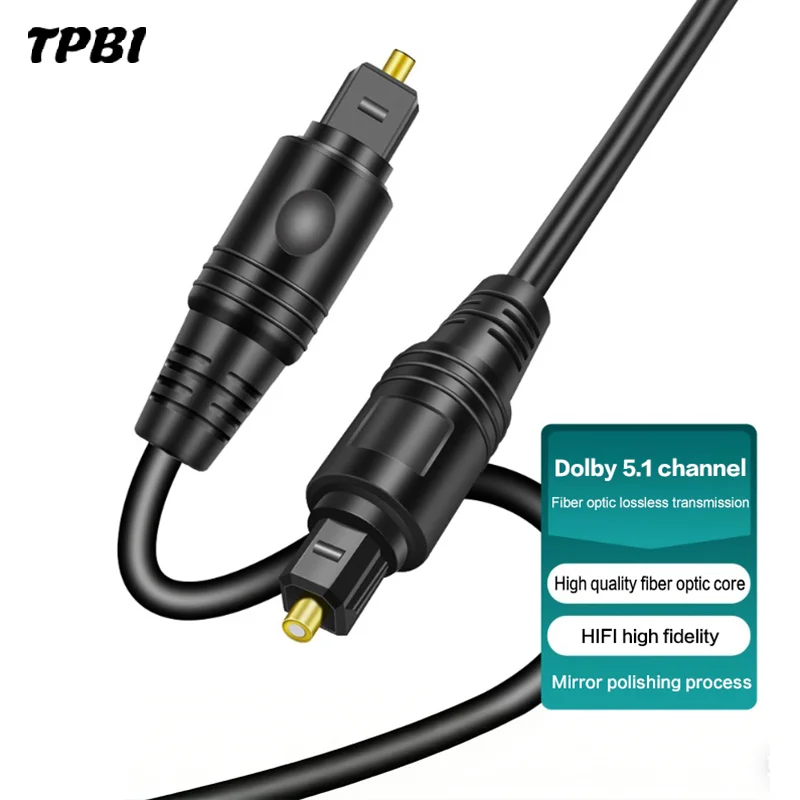 2Pcs Digital Optical Audio Cable Toslink SPDIF Fiber Cable For TV DVD Projector Amplifier Home Theater Sound System 1/2/3/ 5/10m