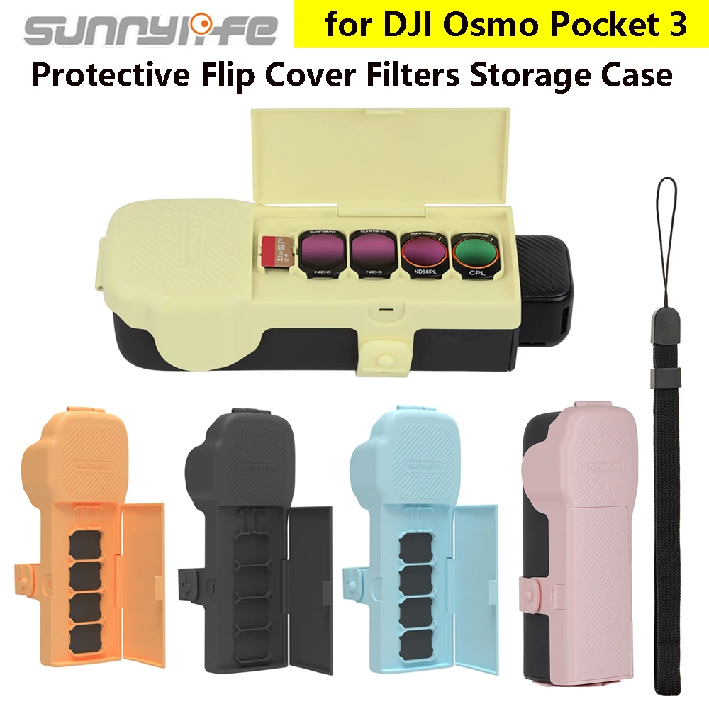 

Sunnylife Camera Gimbal Lens Screen Protector Cover For DJI Osmo Pocket 3 Anti-fall Flip Cover With Filters Storage Case Parts