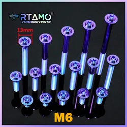 RTAMO Gr5 Titanium Bolt M6X10-90mm (OD=13) Motorcycle Bike Conversion Ti Screw