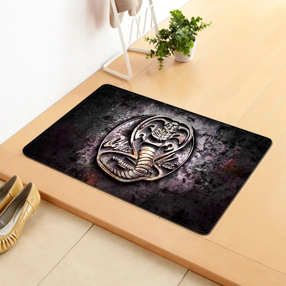 Cobra Kai Snake Floor Mat Bathroom Mat Kids Room Bedroom Decoration Balcony Anti-Slip Doormat Living Room Welcome Rug